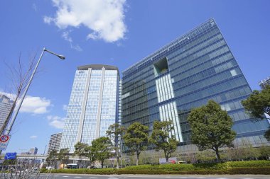 Tokyo, Japonya 'daki modern binaların manzarası