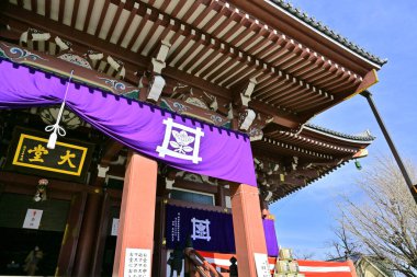 Eski tapınağın görkemli manzarası, Japonya