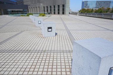 Makuhari Yeni Şehir Sahnesi, Chiba Bölgesi, Japonya. Makuhari Tokyo yakınlarında yeni bir iş yeri..