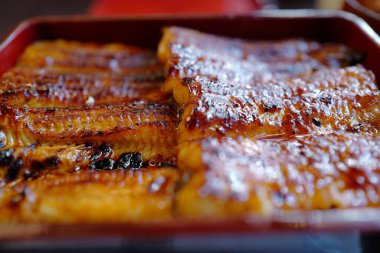 close up view of delicious grilled fish