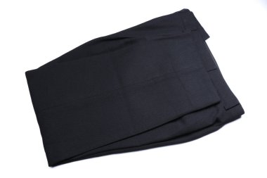 izole beyaz arka plan üzerinde siyah pantolonunu.