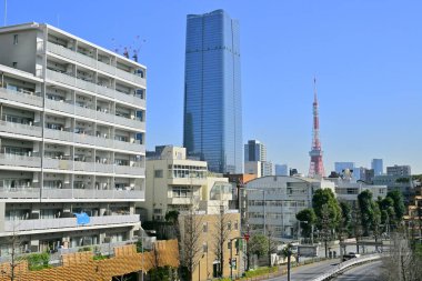 Tokyo, Japonya cityscape shinjuku gökdelen District