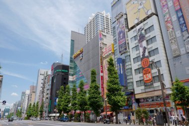 Tokyo 'nun modern mimarisi gündüz vakti, Japonya 