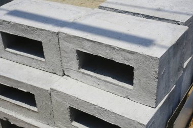 Beton bina inşaatı, yakın plan. 