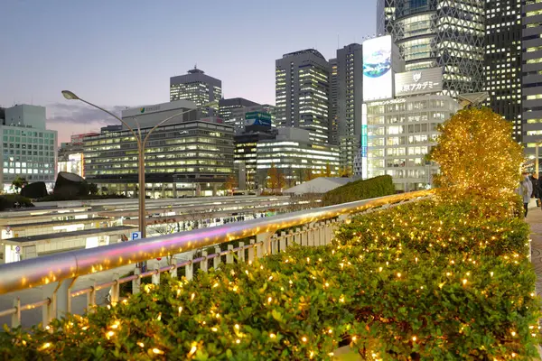 Verlichte Gebouwen Straat Tokio Stad Japan — Stockfoto