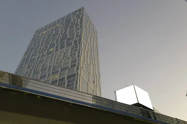 Tokyo City Japonya Daki Modern Ofis Binasının Alt Manzarası — Stok fotoğraf