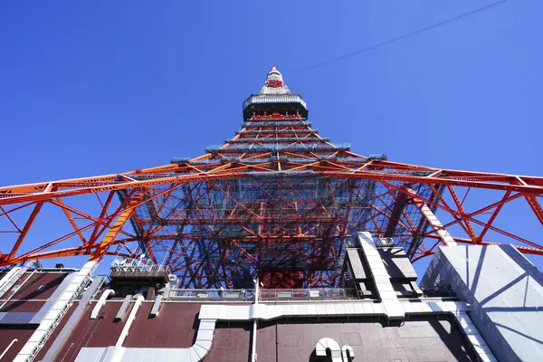 Tokyo Kulesi Japonya Daki Mavi Gökyüzü — Stok fotoğraf