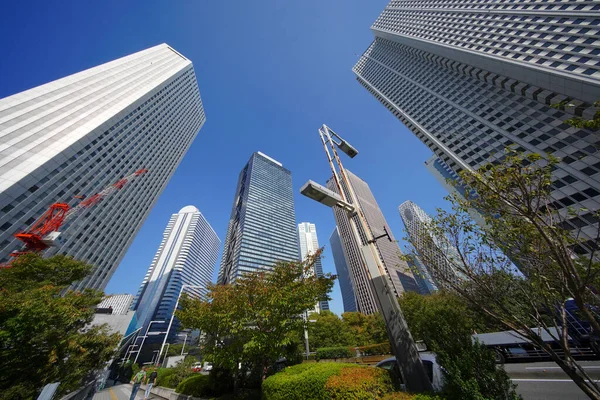 Grattacieli Cielo Blu Tokyo Giappone — Foto Stock