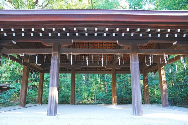 Cercando Meiji Jingu Santuário Xintoísmo Maior Mais Famoso Tóquio Japão — Fotografia de Stock