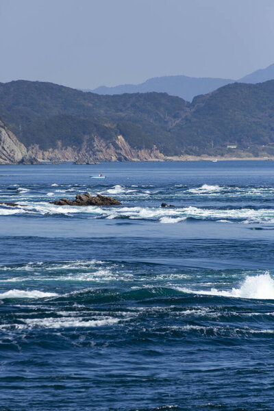 beautiful view of the sea coast and blue waves      