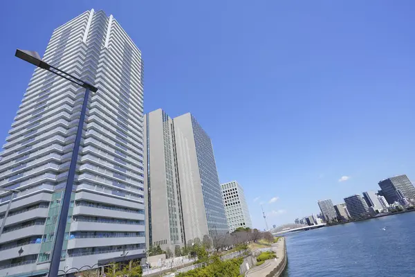 Gündüz Japon Şehrinin Modern Mimarisi — Stok fotoğraf
