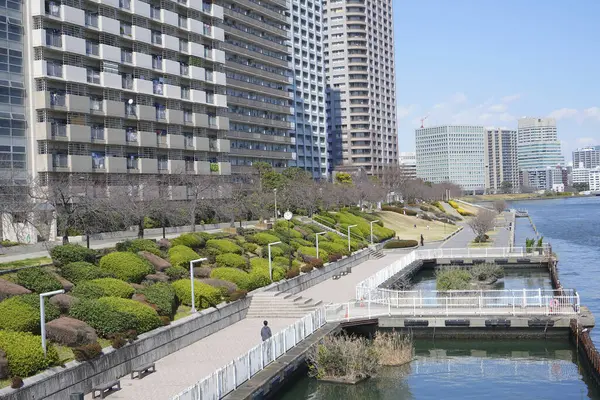 Arquitectura Moderna Ciudad Japonesa Durante Día —  Fotos de Stock