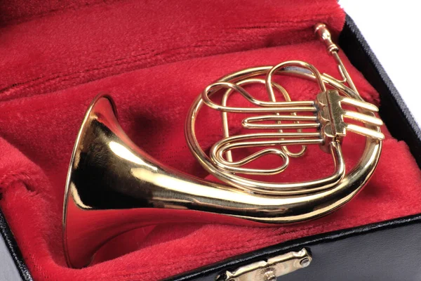 Труба Музыкальный Инструмент Белом Фоне — стоковое фото