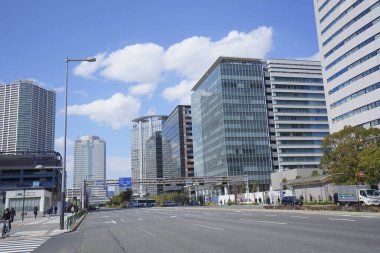 Tokyo, Japonya 'daki modern binaların manzarası