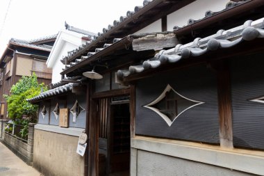 Eski geleneksel Japon evi manzarası