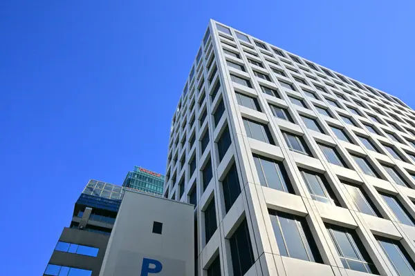 Yüksek binalar ve mavi gökyüzü - Tokyo, Japonya