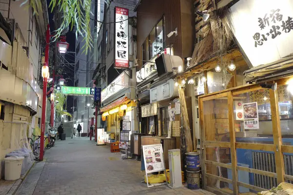 Luces Calle Comercial Ciudad Tokio Japón — Foto de Stock