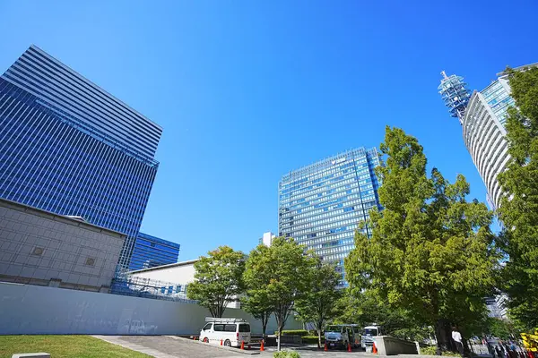 Edificios Gran Altura Cielo Azul Tokio Japón — Foto de Stock