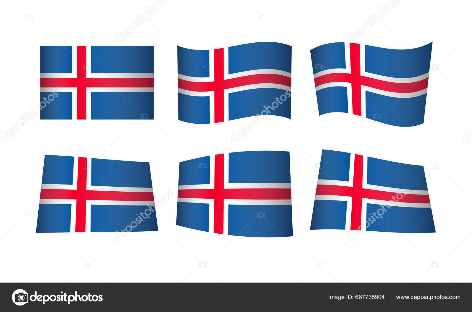 Vector Illustration Set Flags Iceland Stock Vector by ©Scatterbounce ...