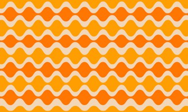 Soyut Vintage Retro Estetik Arkaplan Dalgalı Deseni