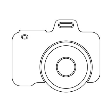 Beyaz arkaplanda ana kamera vektör simgesi