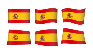 vektör illüstrasyonu, İspanya bayrakları