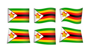 Vektör çizimi, Zimbabwe bayrakları.