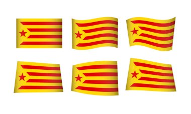 Vektör illüstrasyonu, Estelada bayrakları kümesi