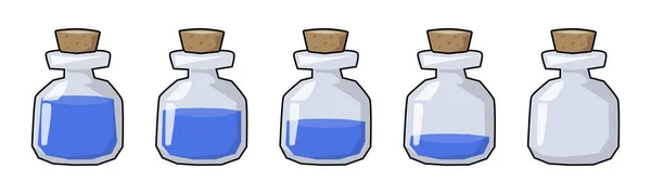 Glass Bottles Icon Cartoon Glass Bottles Vector Icon Web Design — Stock Vector