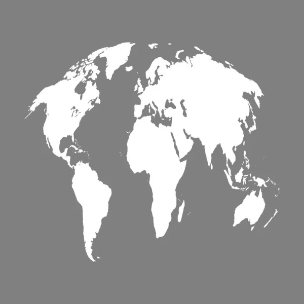 Dünyanın haritası, vektör çizimi, düz tasarım.