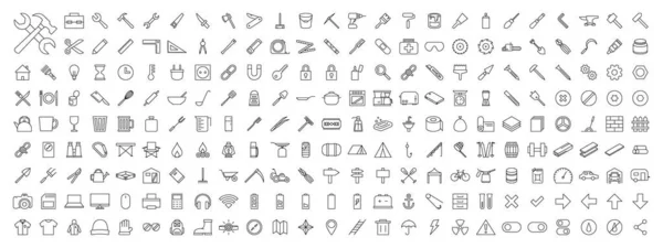 Araçlar ve Malzeme Özetlenmiş Vektör Simgesi Megapack Şeffaf Arkaplan PNG Düzenlenebilir Vuruşu EPS AI