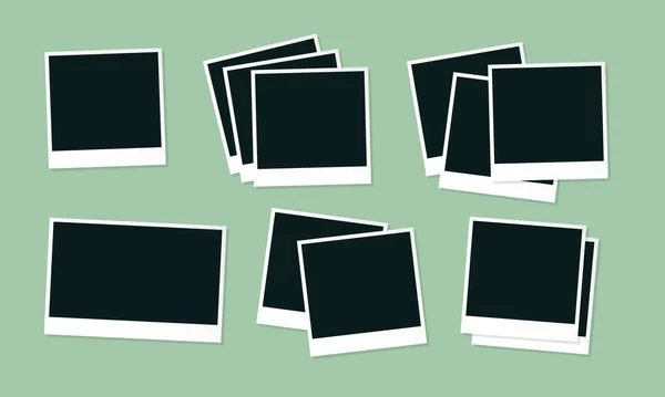 空白空Polaroid图像帧向量Icon集模板 — 图库矢量图片