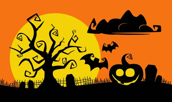 Halloween Card Vector Background — Stock Vector