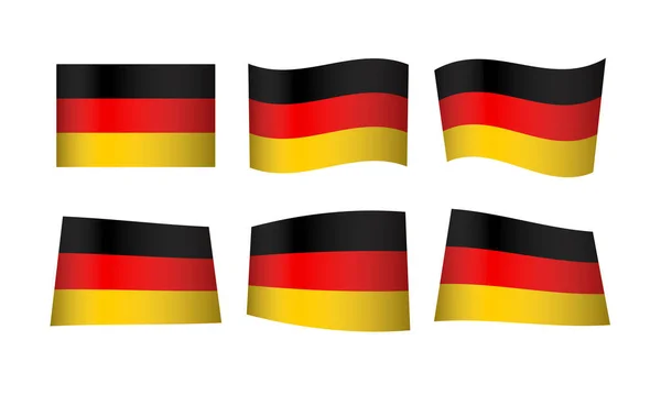 Vectorillustratie Set Vlaggen Van Duitsland — Stockvector