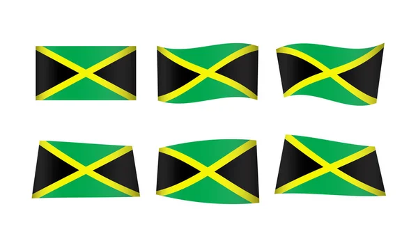 矢量图解 牙买加国旗集 — 图库矢量图片