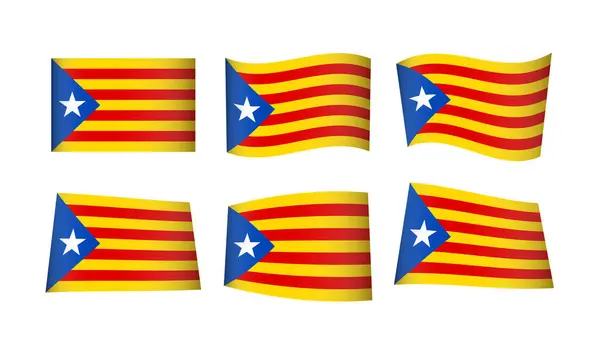 Διανυσματική Απεικόνιση Σύνολο Σημαιών Της Estelada — Διανυσματικό Αρχείο