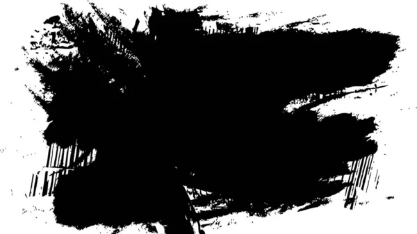 Αφηρημένη Πινελιά Grunge Εγκεφαλικό Επεισόδιο Ζωγραφισμένο Στο Χέρι Μαύρο Μελάνι — Διανυσματικό Αρχείο