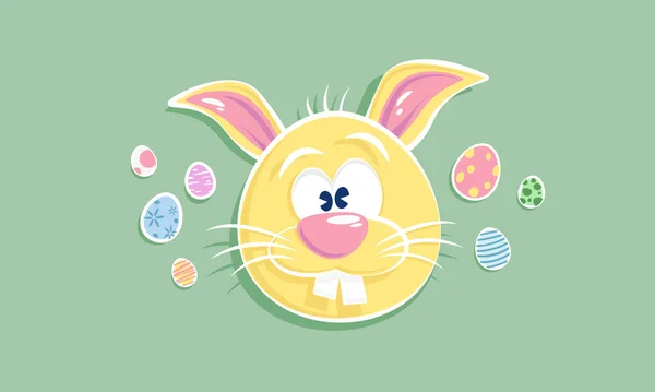Cute Easter Egg Character Rabbit Vector Illustration Design —  Vetores de Stock