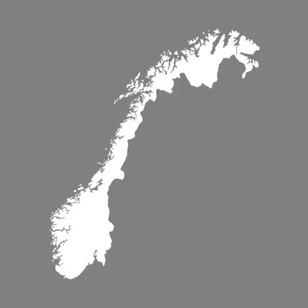 Karta Över Norge Vektorillustration — Stock vektor