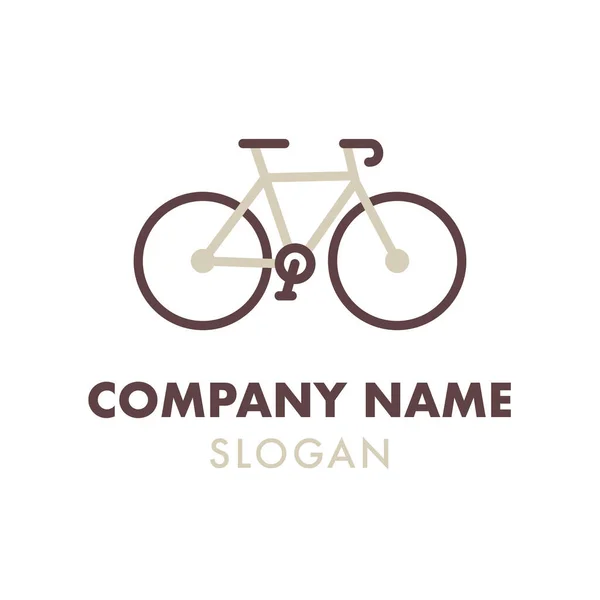 Biking Logo Design Template Example Company Name Slogan Bicycle Exploration — Stock Vector