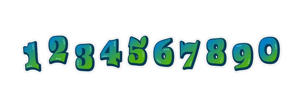 Graffiti Biçimli Sayılar Vektör Kümesi