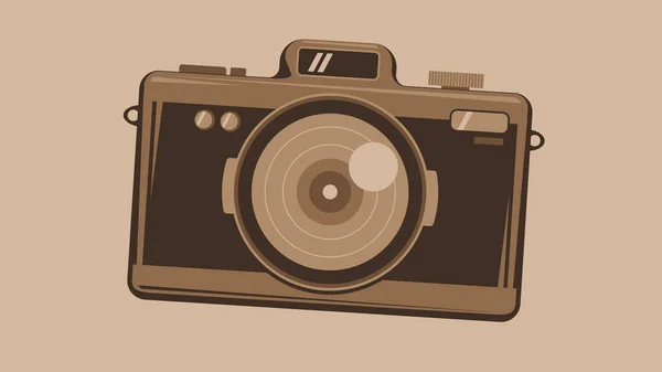 Retro Vintage Photo Camera Icon Vector — стоковый вектор