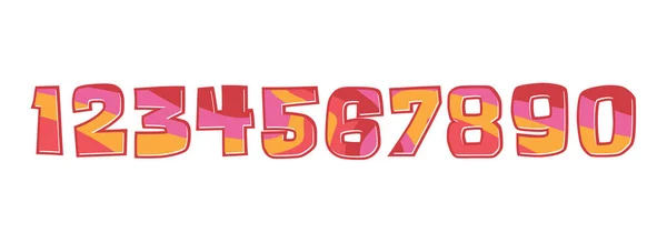 Affiche Dessin Animé Rétro Années Numéros Vectoriels Texte Fond Transparent — Image vectorielle