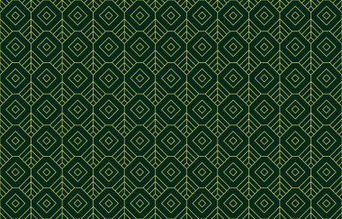 Kusursuz Art Deco Vektör Süsleme Deseni