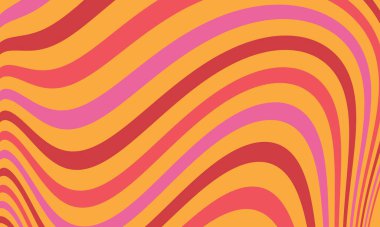 Soyut Vintage Retro 60 'lar Estetik Model Arka plan Wave Shape Vinil LP Resimli Vektör Hippi Duvar Kağıdı Dekorasyonu