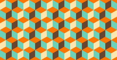 Kusursuz Tiling Soyut Geometrik Vintage Retro Vektör Arkaplan Deseni