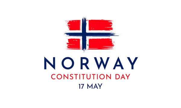 Ημέρα Συντάγματος Της Νορβηγίας Μαΐου Σημαία Vector Badge Banner Διαφανές Royalty Free Διανύσματα Αρχείου