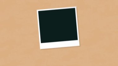 Boş Polaroid Resim Çerçeve Şablonu Animasyon Anında Fotoğraf Karton Arkaplanı