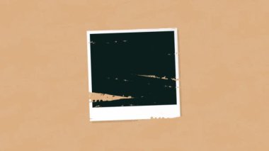 Grunge Fırça Vuruşu Polaroid Anlık Fotoğraf Animasyonu 4K MOV