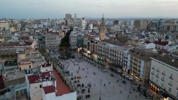 발렌시아 스카이 라인의 도시에서 유명한 랜드마크를 발렌시아 스페인 — 비디오